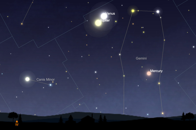 Venus and Jupiter meet in the sky